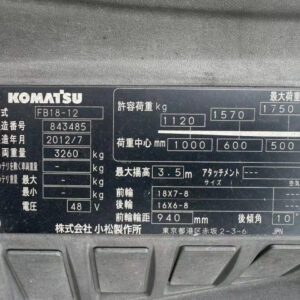xe nâng komatsu 1.8 tấn